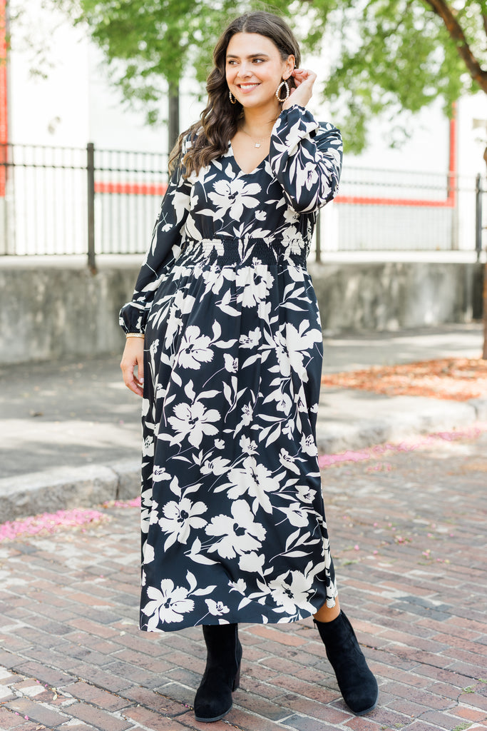 Women's Alluring Autumn Dress Alluring Autumn Dress, Black – Chic Soul