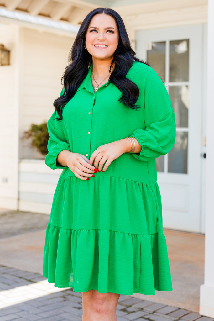 Women's Enchanting Dreams Dress, Green | Size: 1x by Chic Soul Women's Enchanting Dreams Dress, Green | Size: 1x by Chic Soul