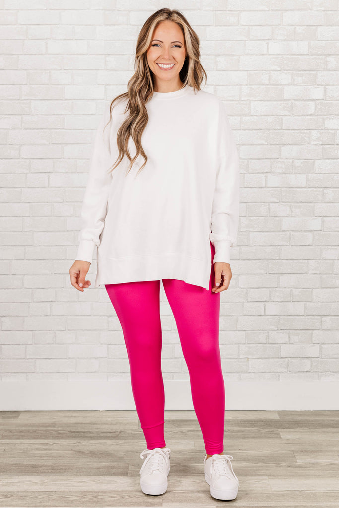 Hot Pink Galaxy Stars Sparkle Leggings by Simply Chic by
