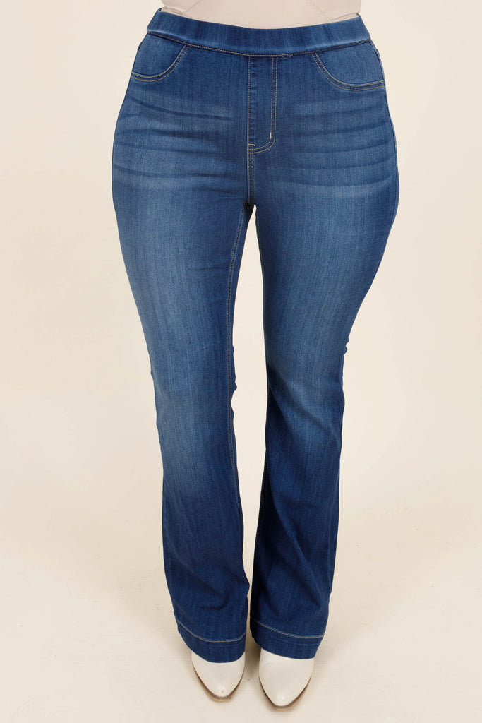 XOXO Flare Jean in Dark Denim