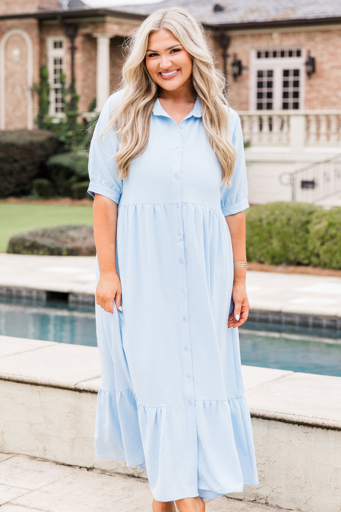Women's In Your Happy Place Dress, Blue