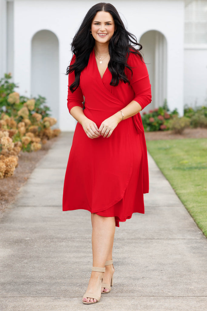 Just Beautiful Me Dress, Red – Chic Soul