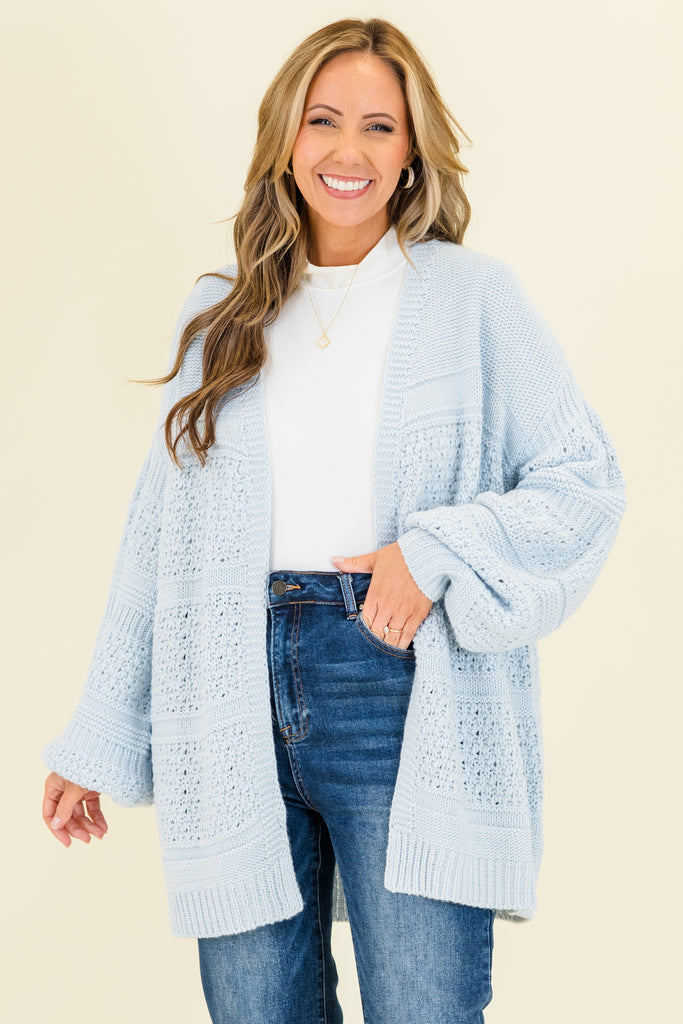 Keepin' Cozy Cardigan, Blue – Chic Soul