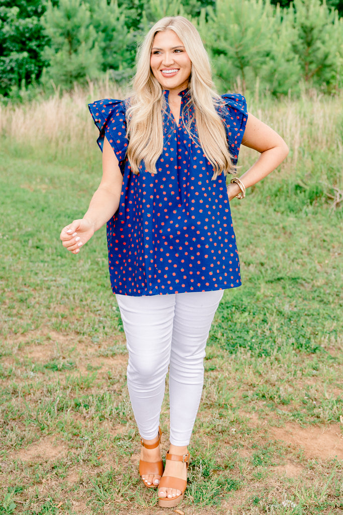 Love Like Mine Top, Navy Apple – Chic Soul