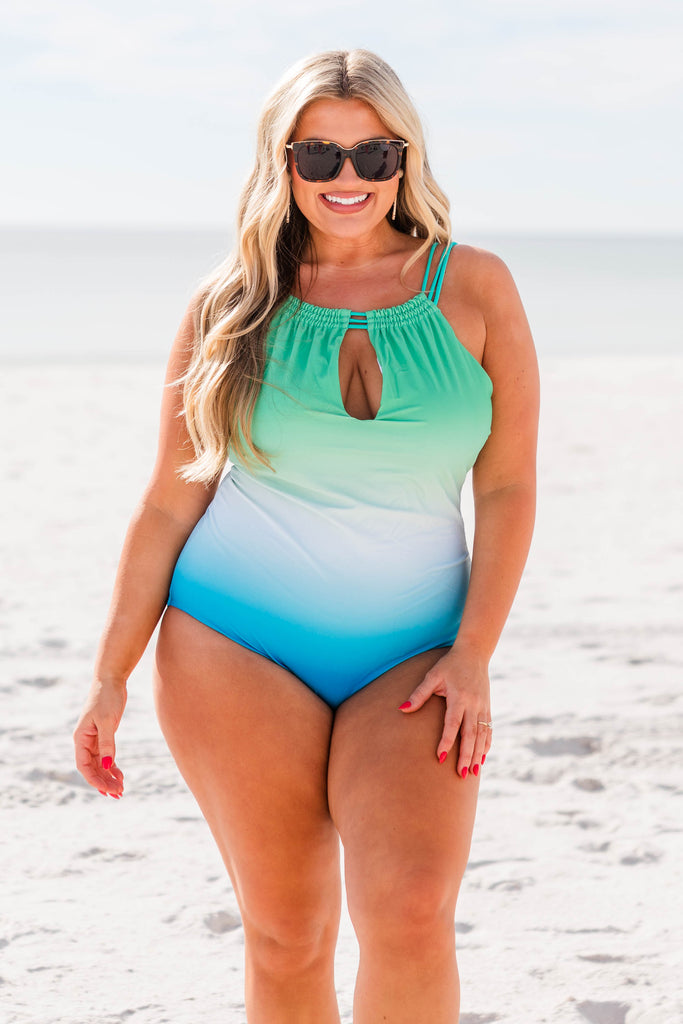 Mermaid Swimsuit Plus Size Mermaid To Be Swimsuit, Blue – Chic