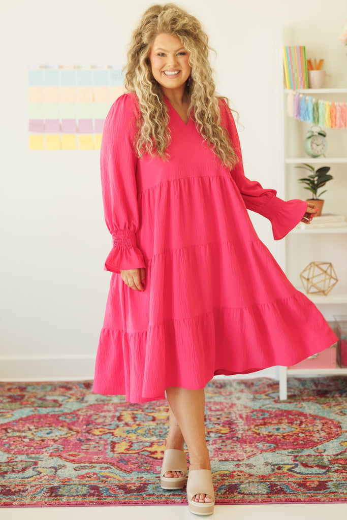 Not Too Much Dress, Hot Pink Chic Soul