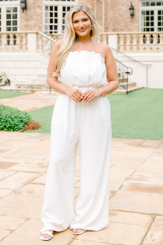 Women's Put A Ring On It Jumpsuit, White