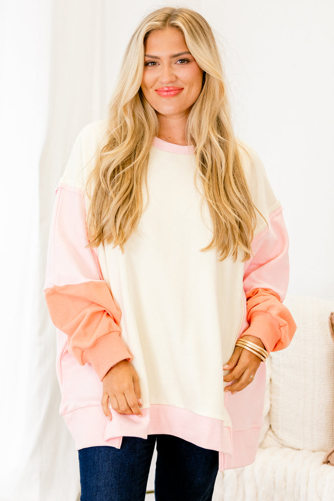 Rising To The Opportunity Pullover, Salmon – Chic Soul Rising To The Opportunity Pullover, Salmon – Chic Soul
