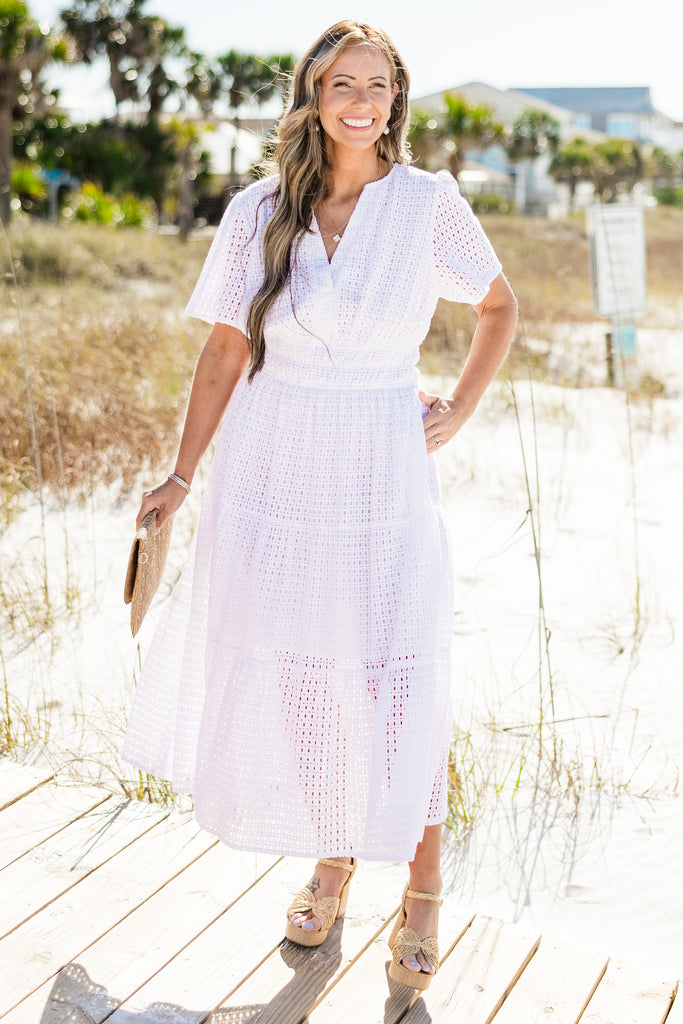 Somewhere Beautiful Dress, White – Chic Soul