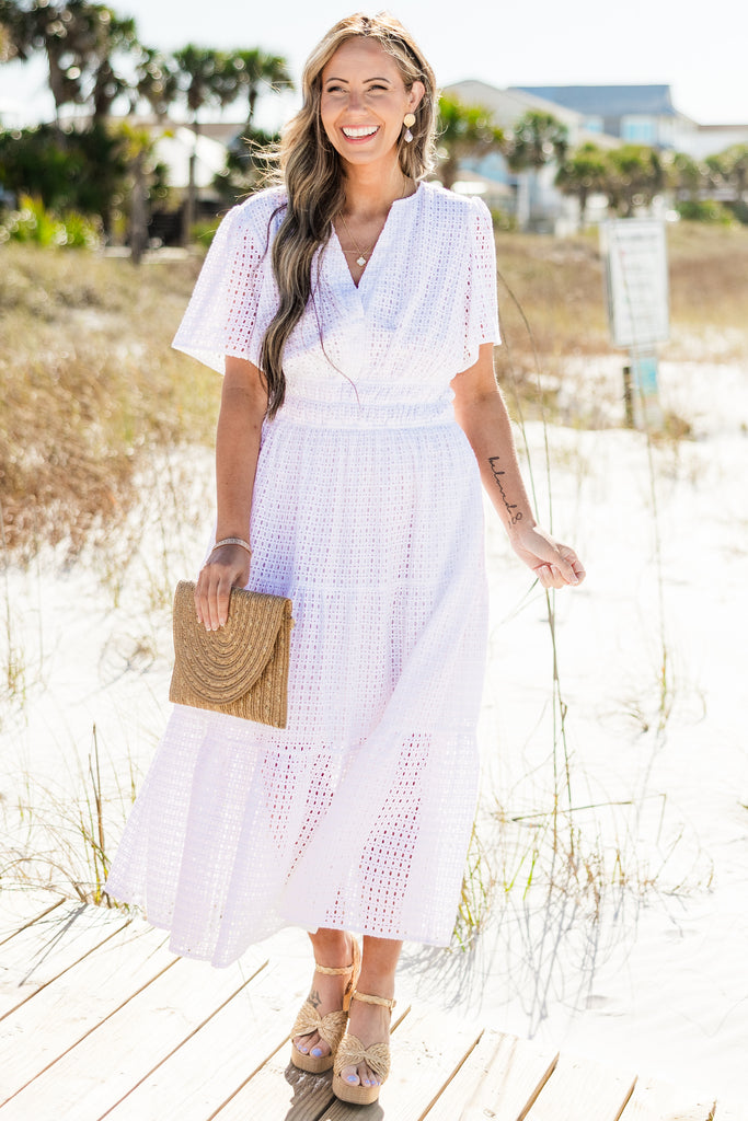 Somewhere Beautiful Dress, White – Chic Soul