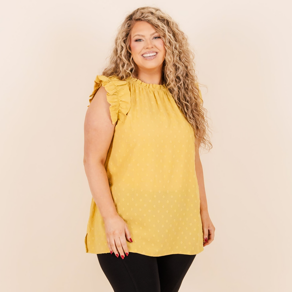 Sweetie Pie Top, Gold Mustard Chic Soul