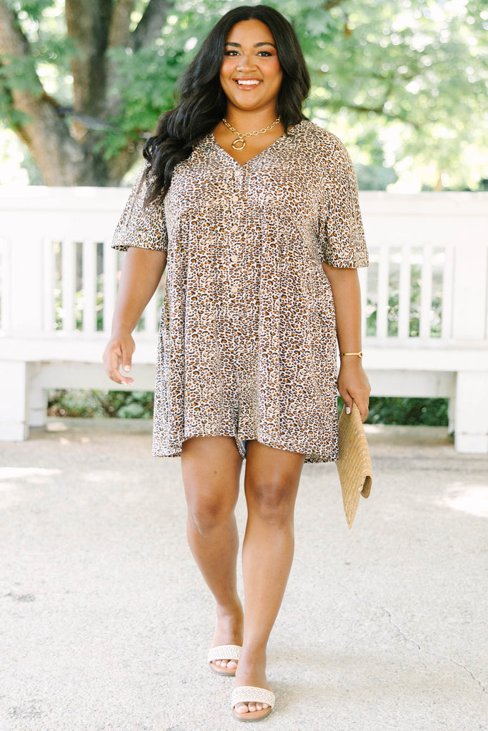 leopard print dress short sleeve ASOS Design - Mini Dress - Women - Polyester - XS