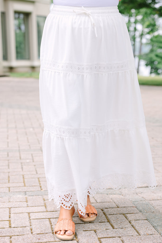 The Ophelia Skirt, White Lace – Chic Soul