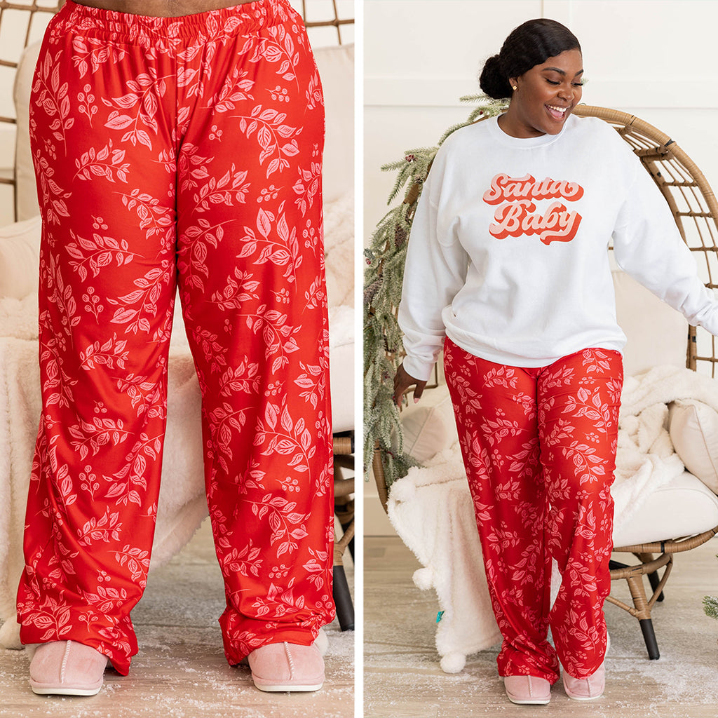 Holiday Happy Pajama Pants, Red – Chic Soul