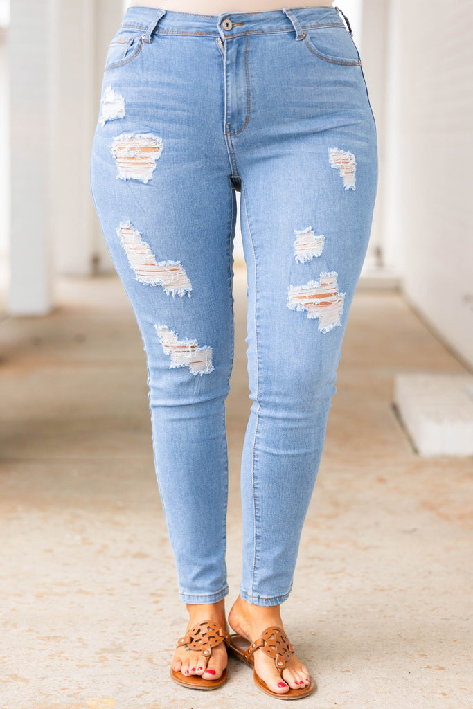 💌 Feel the Love 🔍Item Name: ChicCurve Light Blue Braided Jeans