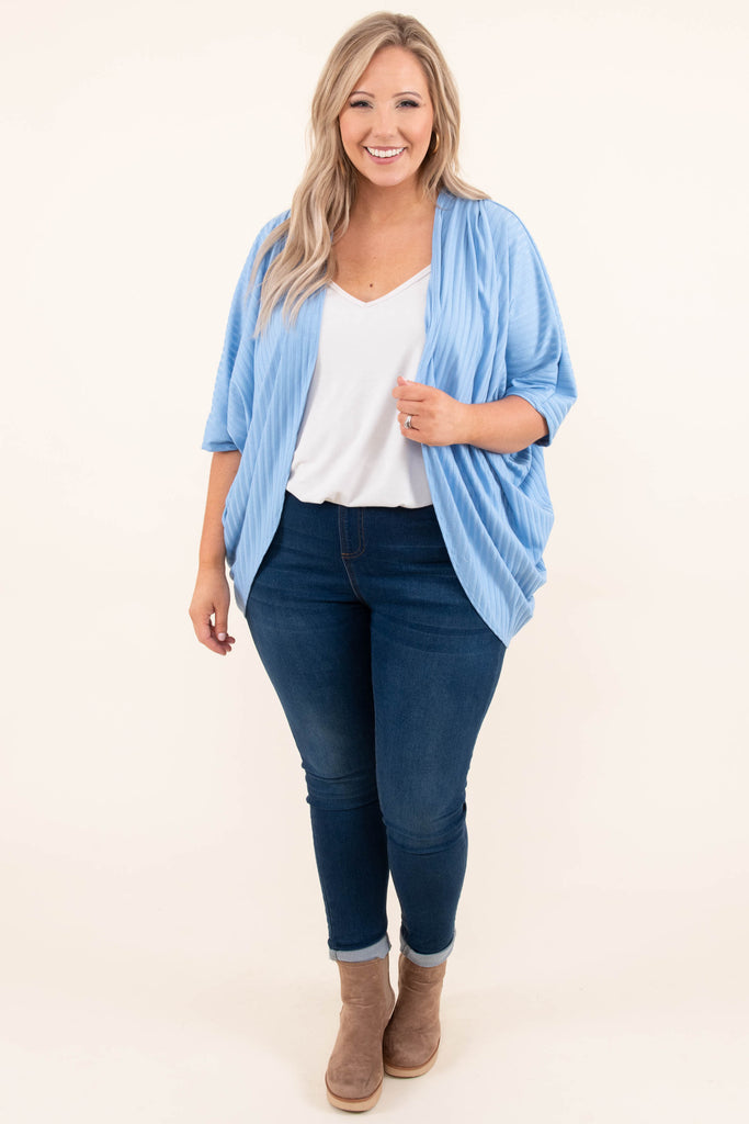 Let's Grab Brunch Cardigan, Chambray