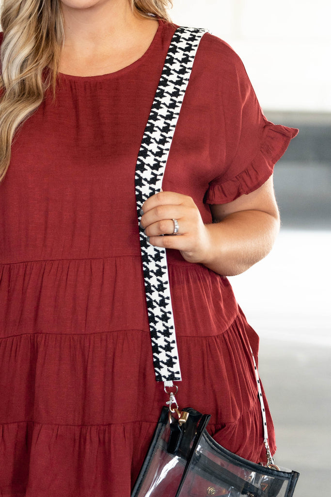 Beaded Bag Strap - Houndstooth – Ivy House Boutique