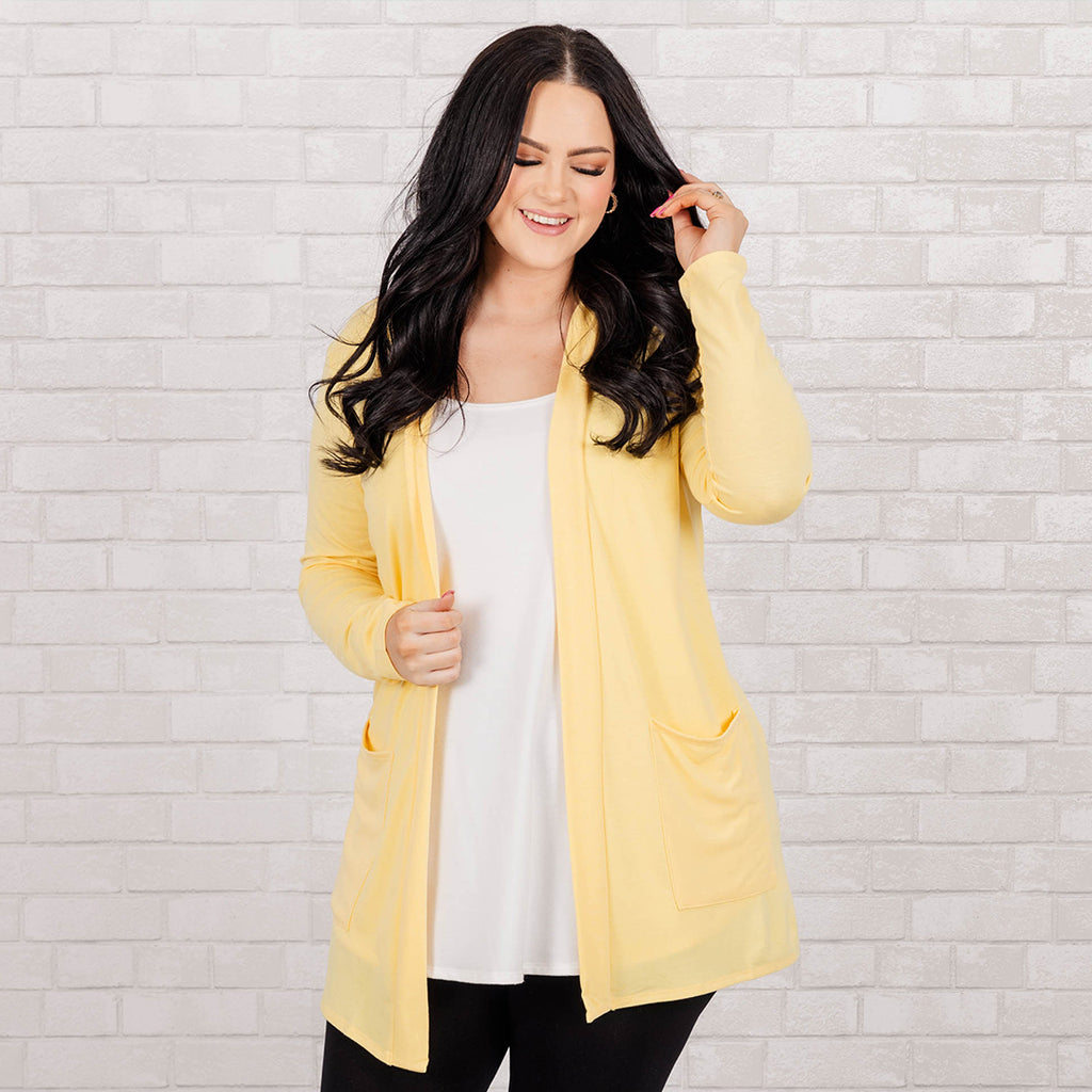 Kindness And Compassion Cardigan, Dusty Banana – Chic Soul