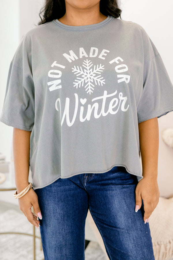 Chic Soul plus size clothing, grey short sleeve vintage washed graphic tee with 