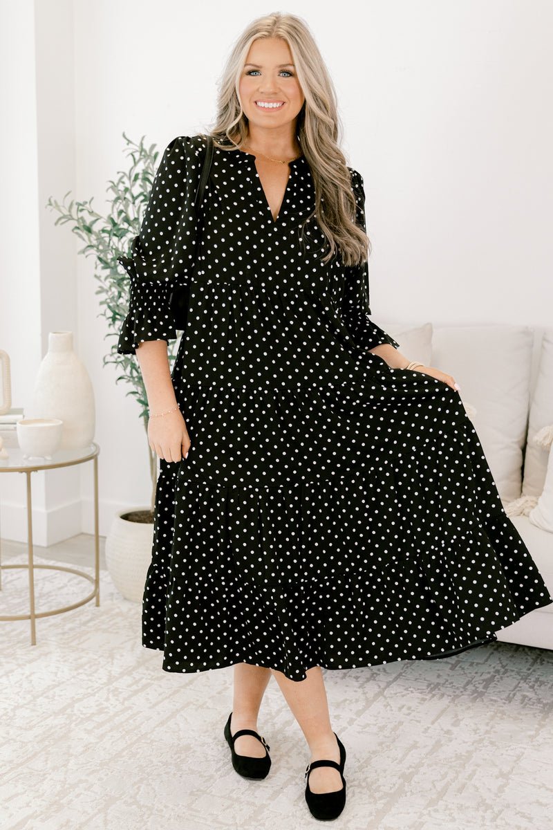 Love You So Dress, Black Polka Dot – Chic Soul