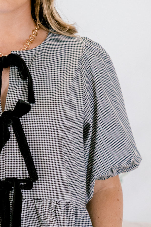 Take It Easy Now Top, Black