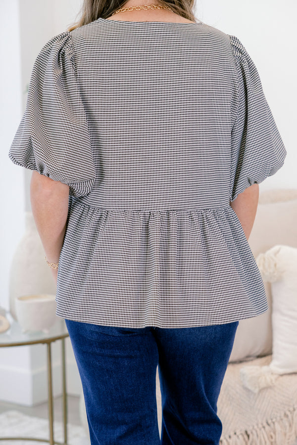 Take It Easy Now Top, Black