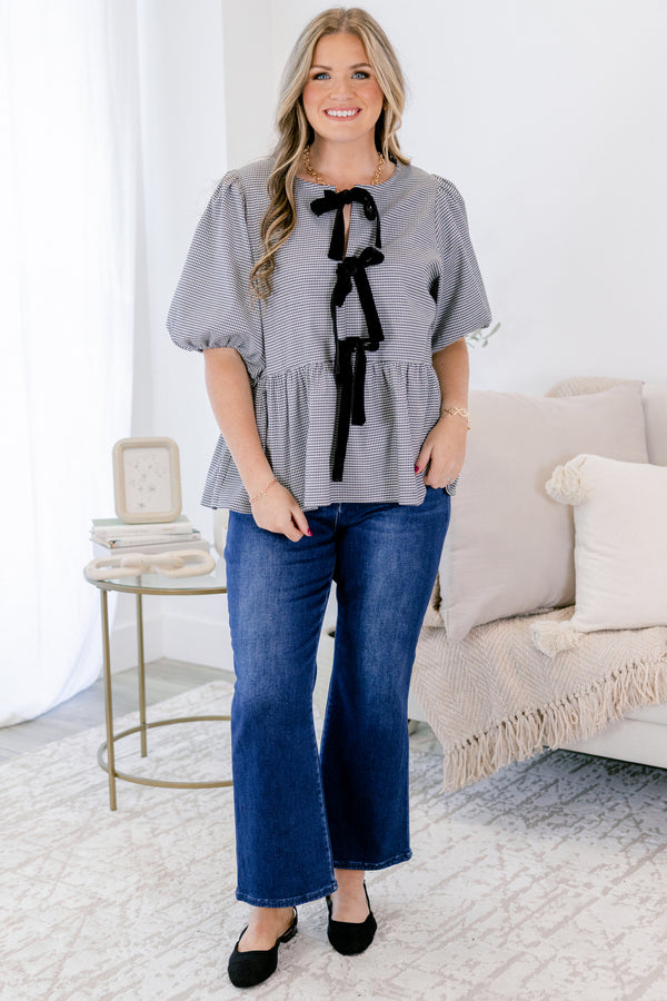 Take It Easy Now Top, Black