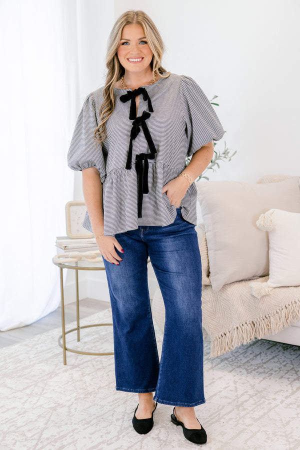 Take It Easy Now Top, Black