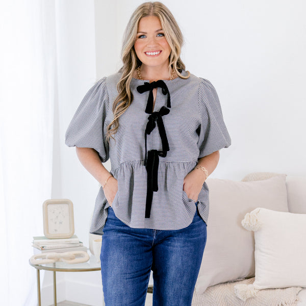 Take It Easy Now Top, Black