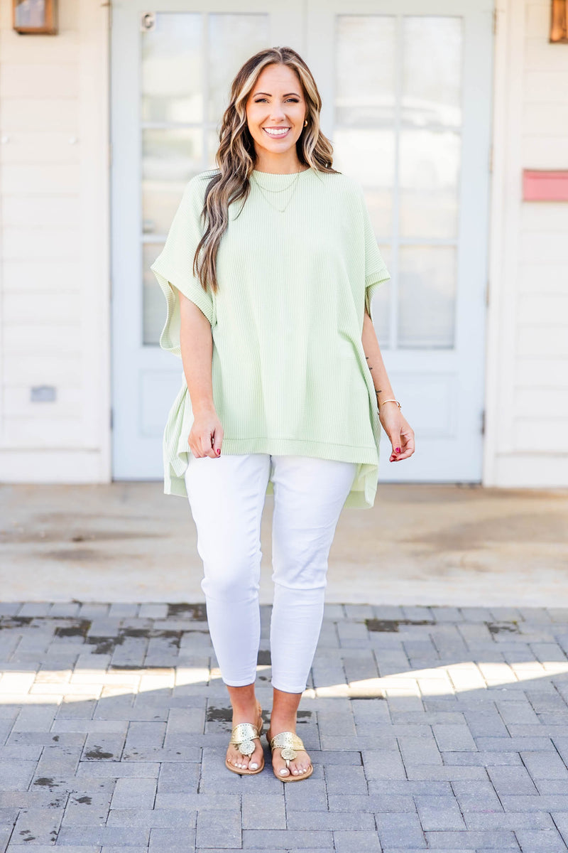 All About Knits Top, Sage – Chic Soul