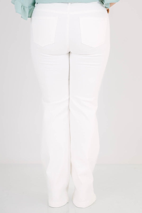 white tummy control low rise flare jeans