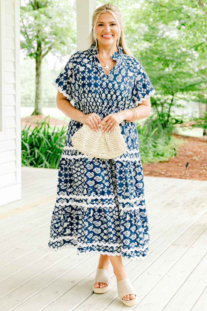 Women's Always Daylight Maxi Dress, Blue | Size: 3X By Chic Soul Women's Always Daylight Maxi Dress, Blue | Size: 3X By Chic Soul