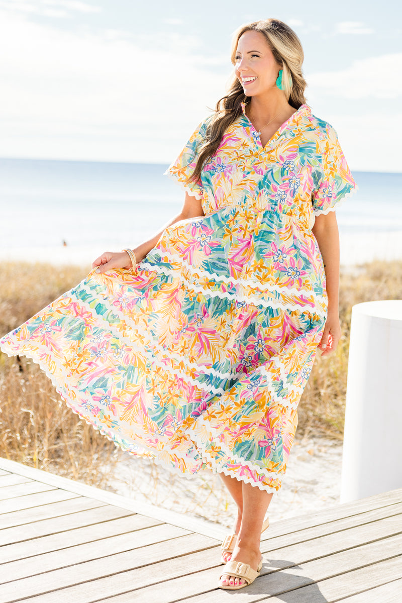 fitted lace wedding dress Margot Cowl Neck Satin Maxi Dress • Shop American Threads Online Dress Butter Yellow / S main image 1