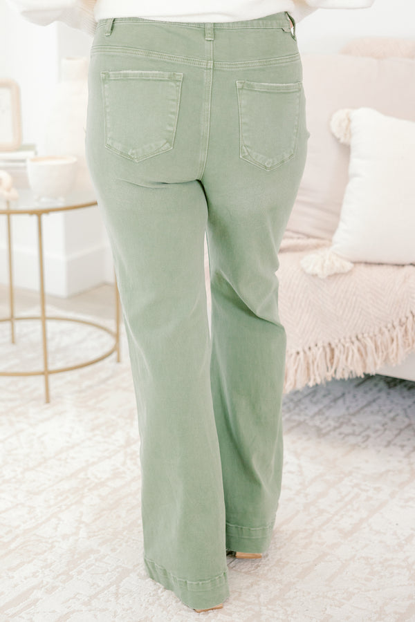 Always In The Right Place Jeans, Olive