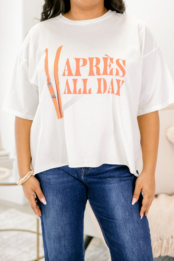Chic Soul plus size clothing, white short sleeve graphic tee with the saying 