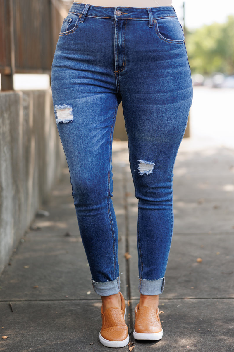 Are You Down Jeggings, Medium Blue – Chic Soul