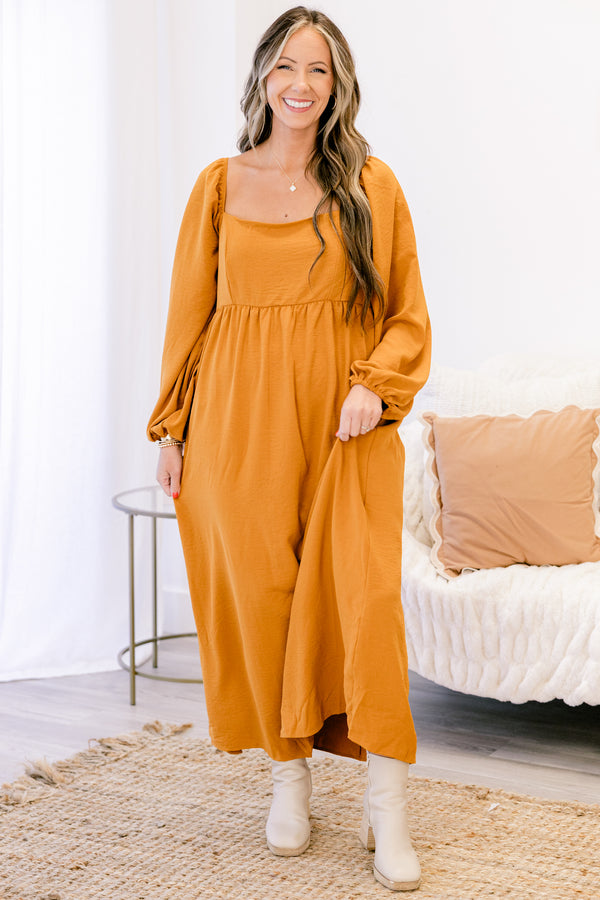 Women's As Promised Dress As Promised Dress, Rustic Mustard – Chic Soul