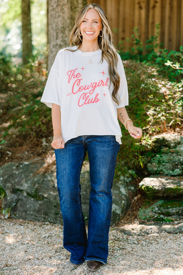 Chic Soul plus size clothing, white graphic tee with 