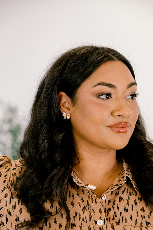 Back To The Bow Earrings, Gold