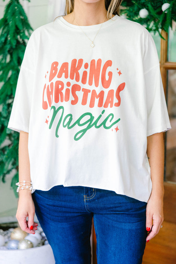 Chic Soul plus size clothing, white oversized tee with 