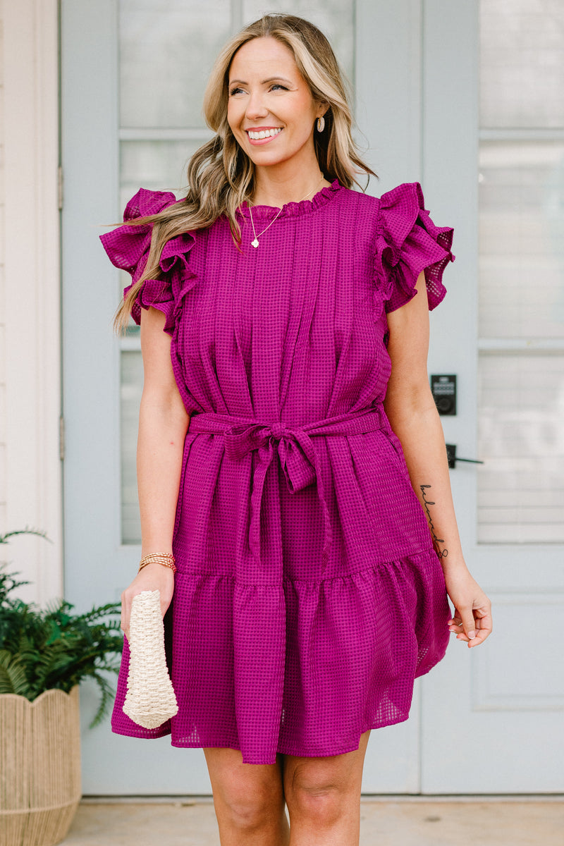 magenta cocktail dress Be More Authentic Dress, Magenta – Chic Soul