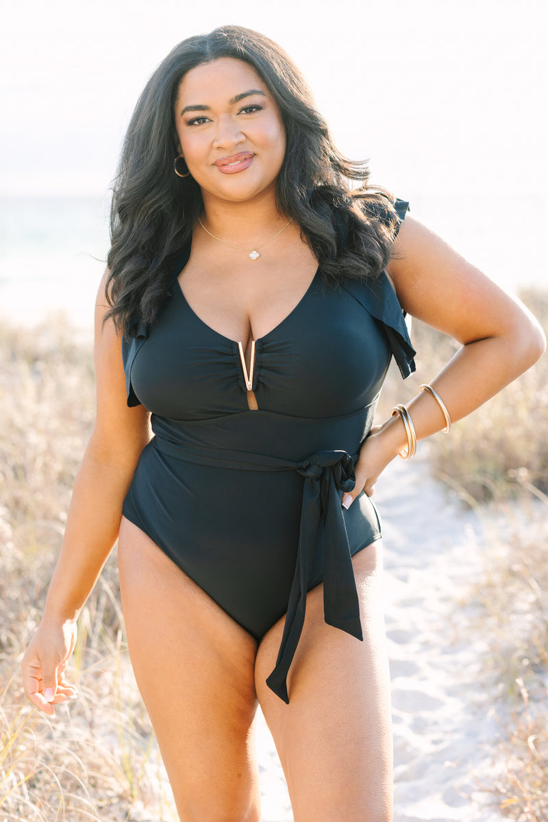 one piece dress for women beach wear Women's Beauty Swimsuit, Black one piece swim dress