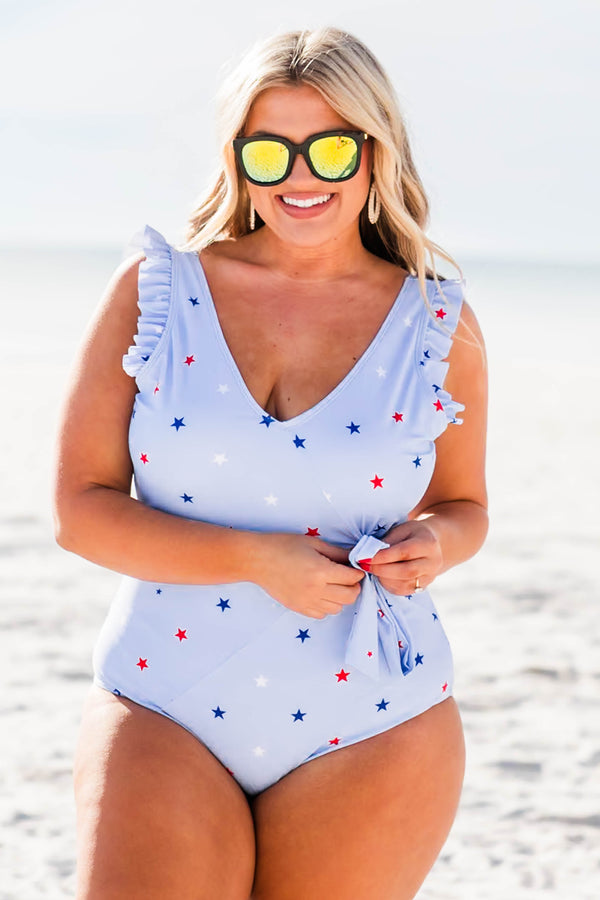 Beach Bliss Swimsuit, Blue Star – Chic Soul