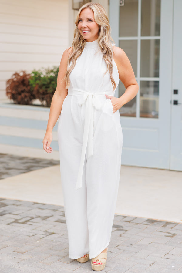 white dresses and jumpsuits Women's Beautiful Essence Jumpsuit, White