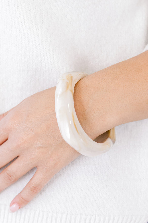 Chic Soul plus size clothing  ivory square cuff 