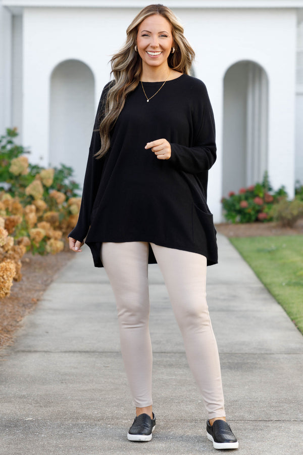 Chic Soul plus size clothing, stone colored basic skinny fit stretchy full length pants with faux pockets