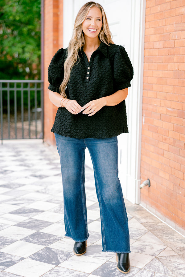 Bigger Plans Top, Black