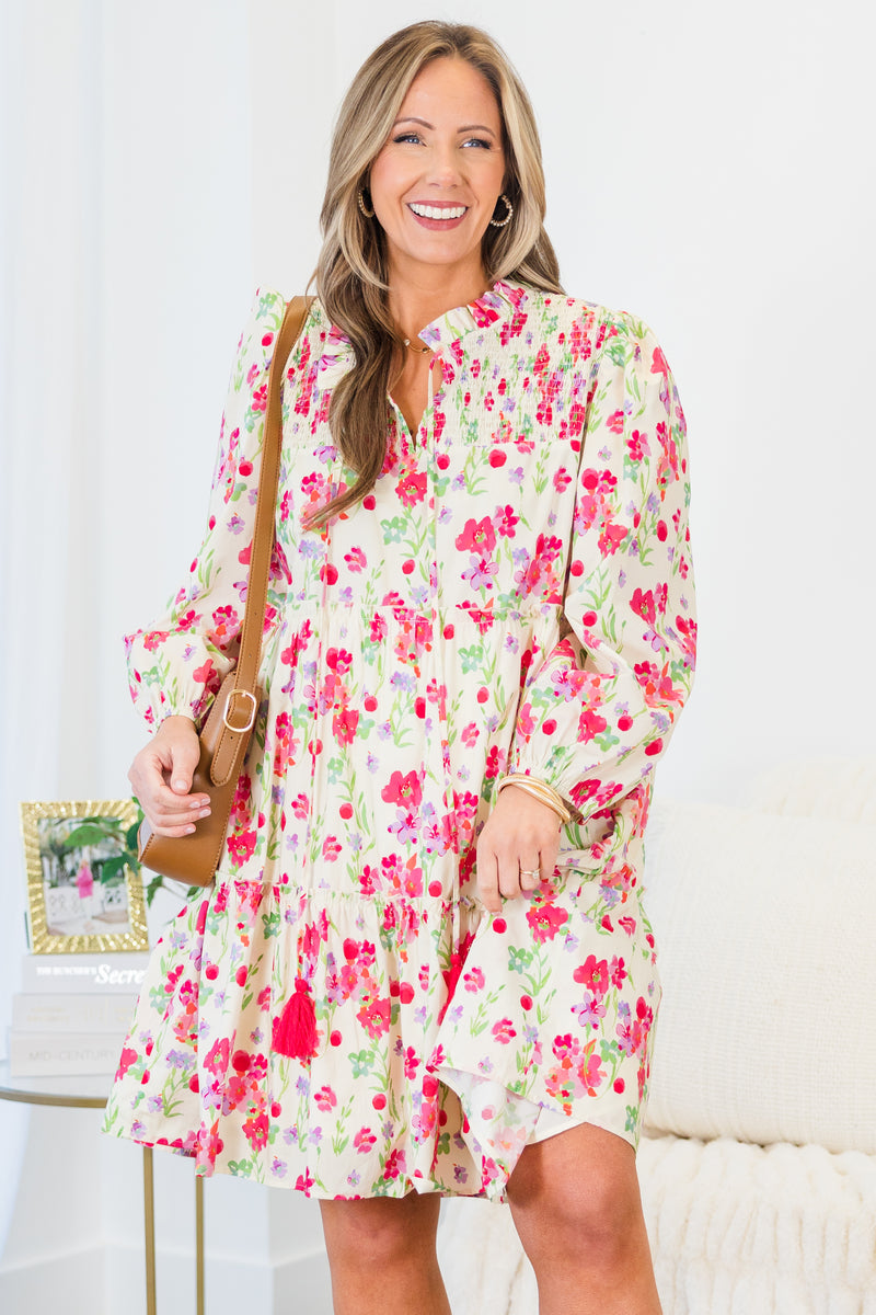 pink mini dress spring Women's Blush In The Spring Dress, Pink By Chic Soul