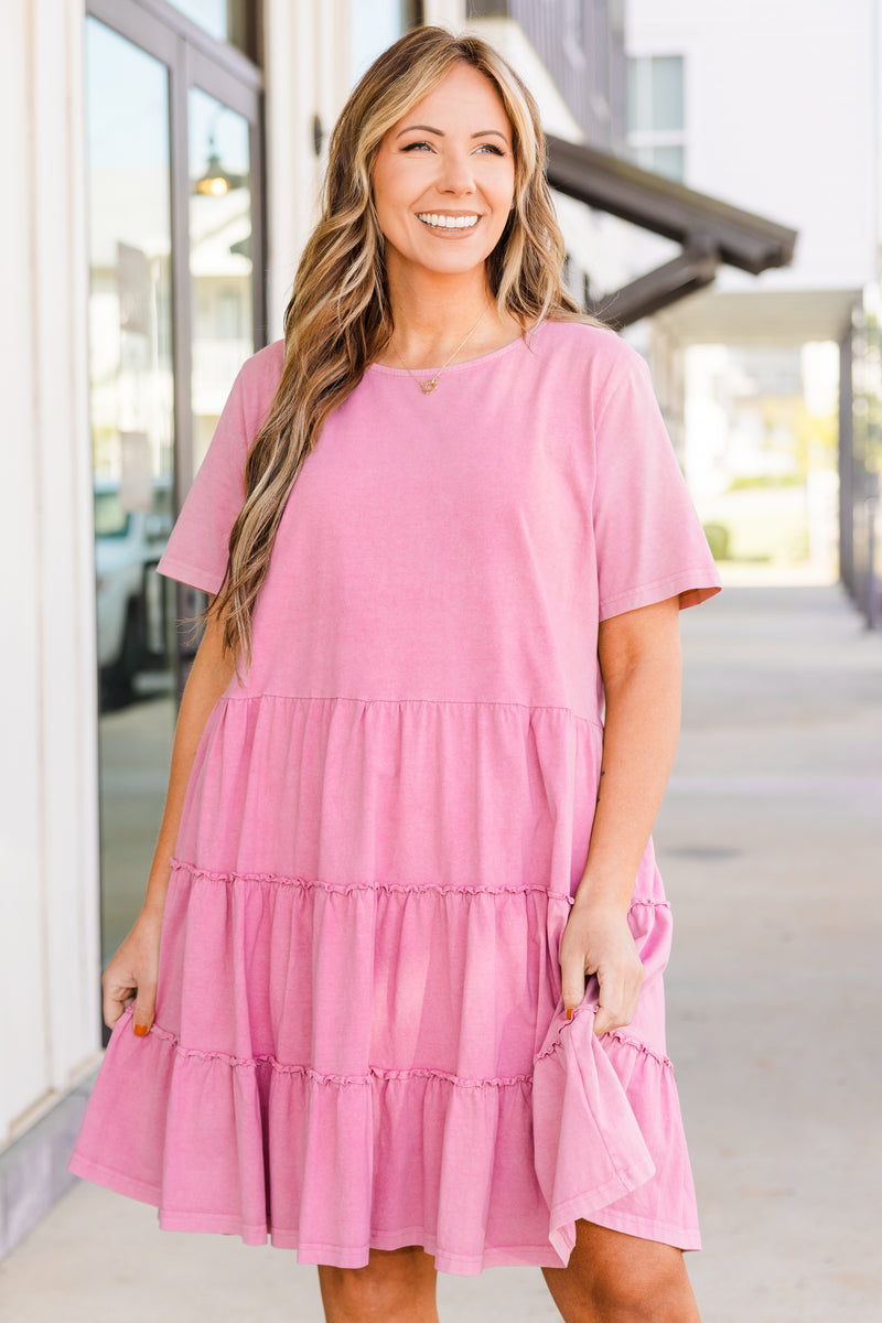 Women's Bold Glamour Dress, Pink | Size: 2X by Chic Soul Women's Bold Glamour Dress, Pink | Size: 2X by Chic Soul