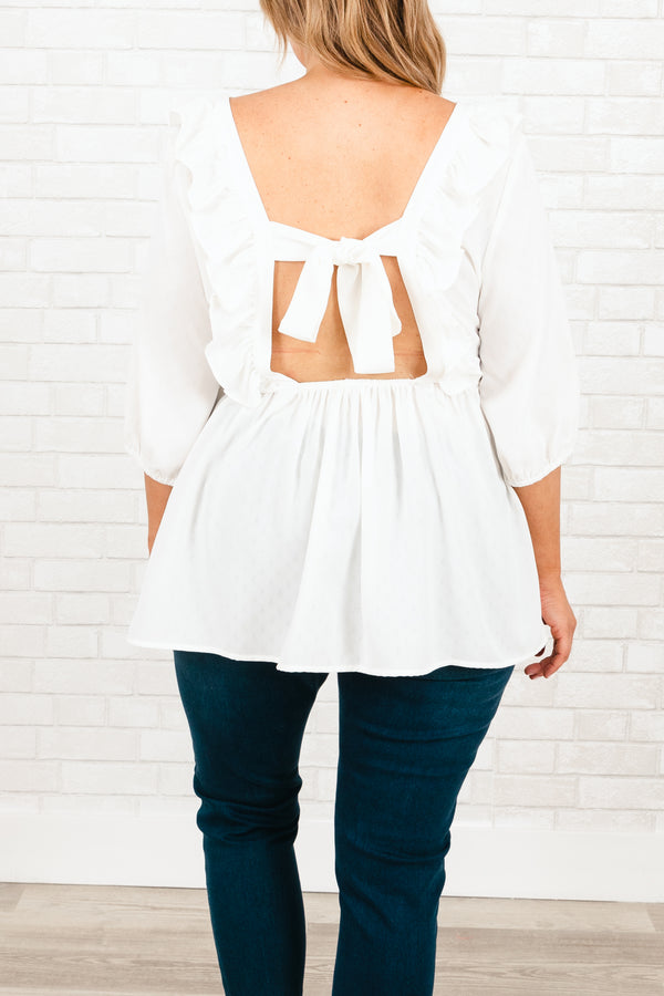 Brunch Now Top, White